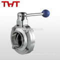 Stainless steel sanitary tri-clamp butterfly valve